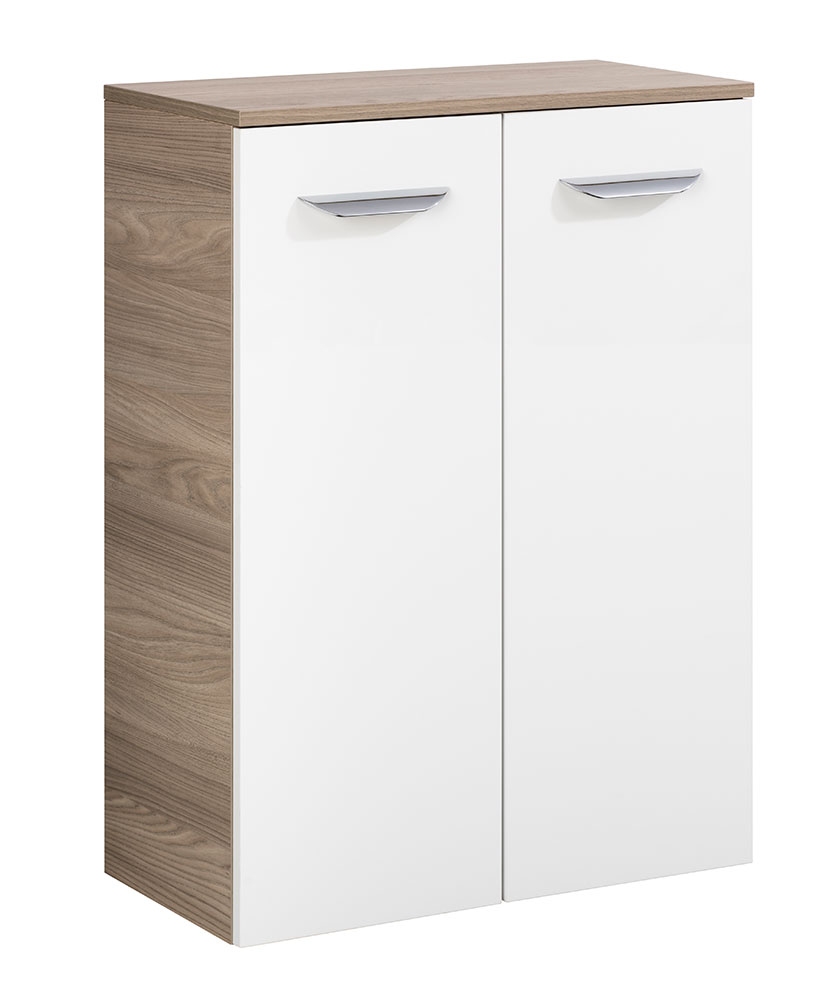 Luxor Doppel-Midischrank -Weiß Hochglanz - Steinesche - 60cm