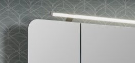 Milano Spiegelschrank Weiß - 90cm