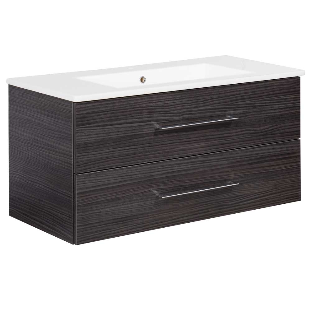B.perfekt Waschtischset 100cm - Dark Oak