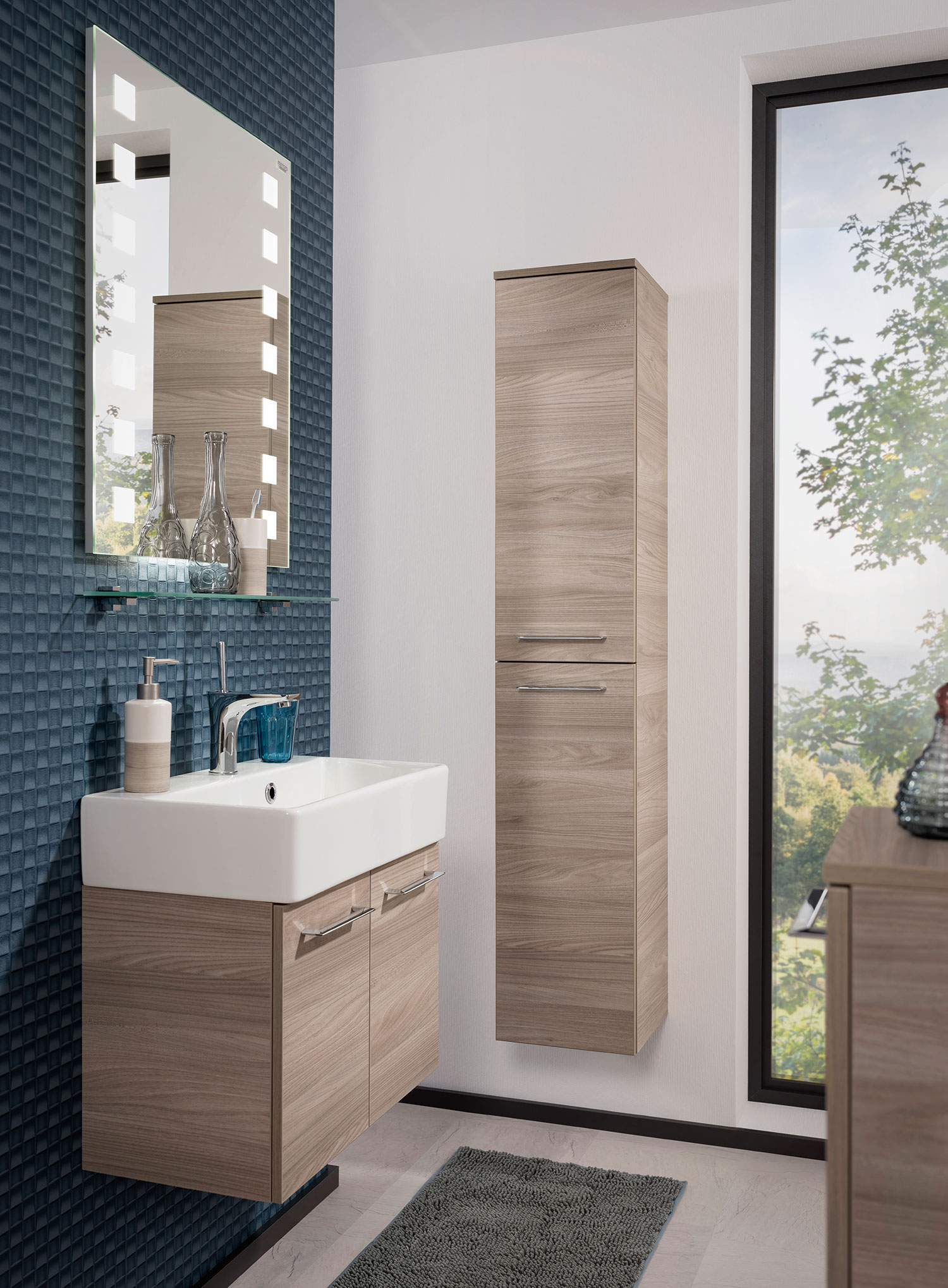 Lima Hochschrank Korpusfarbe: Steinesche Frontfarbe: Steinesche