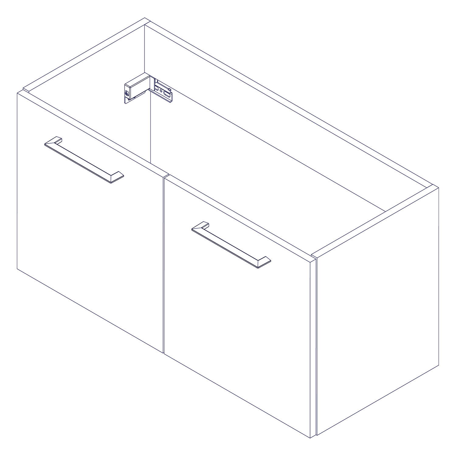 Lima Waschtischunterschrank 80cm Korpusfarbe: Steinesche Frontfarbe: Steinesche
