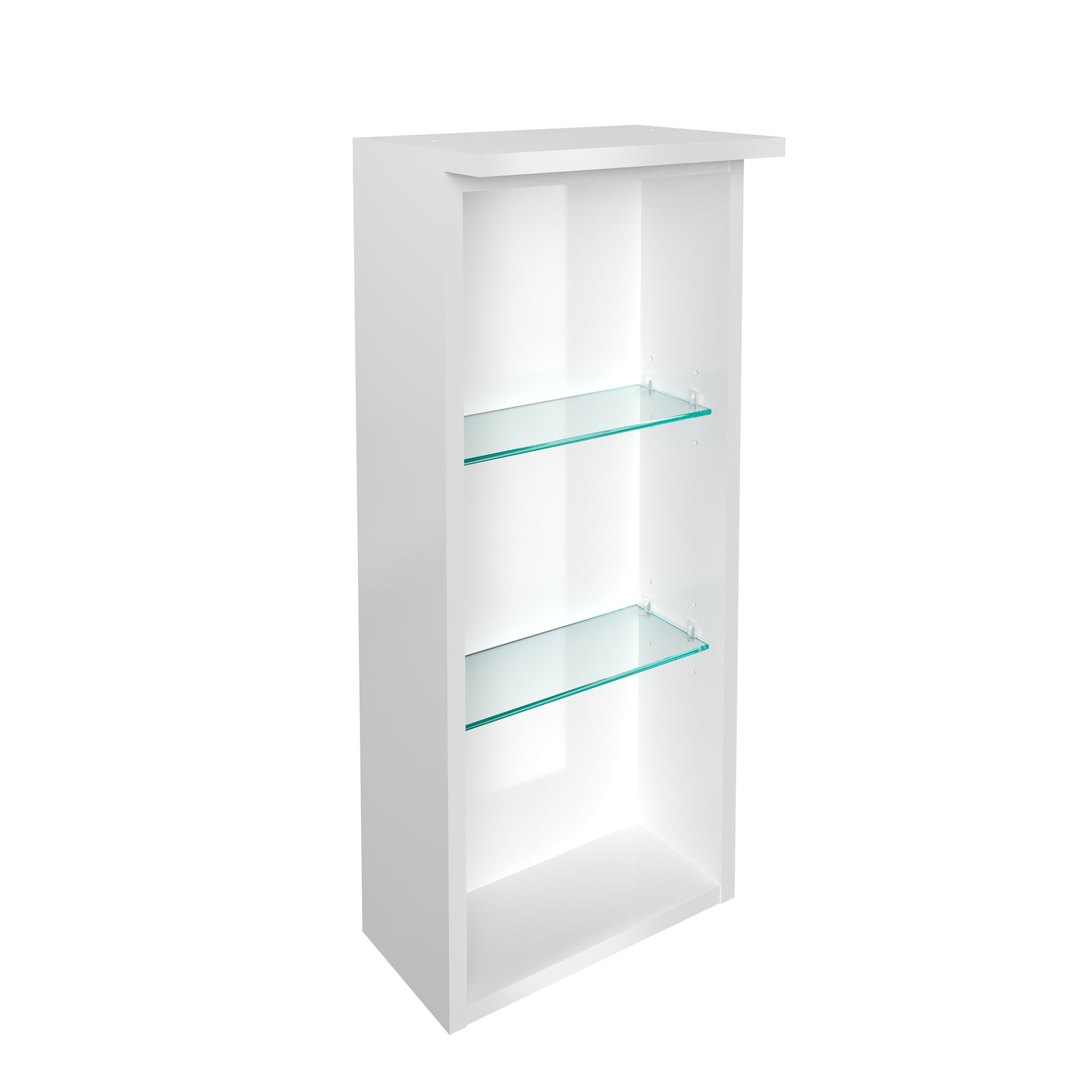 Oxford Regal oben 30cm - Weiß Hochglanz